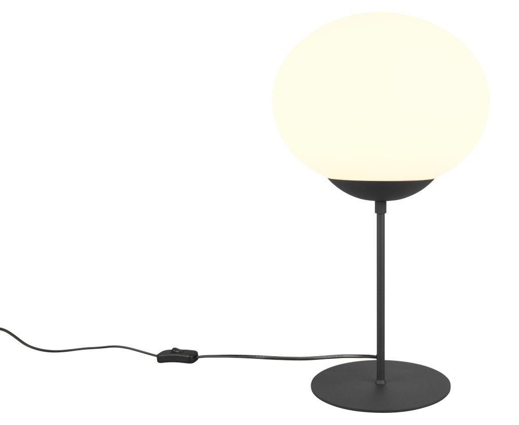 TRIO-Leuchten Tischleuchte FOMENTO DH 30x52 cm schwarz Tischlampe