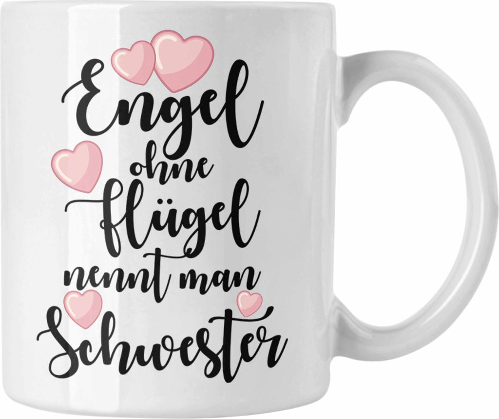 Trendation - Beste Schwester Geschenk Tasse Kaffeetasse Geburtstag Weihnachten Geschenkideen Schwestern Bruder Lustig Mug (Weiß)