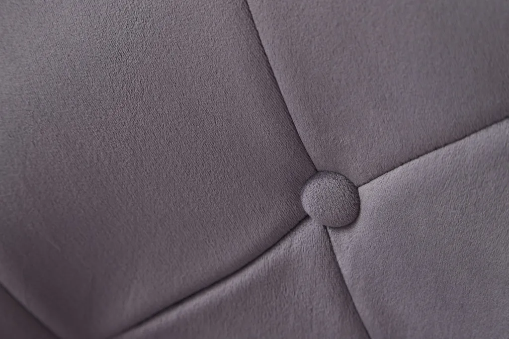 Fauteuil rembourré velours gris avec dossier ergonomique pivotant - 5