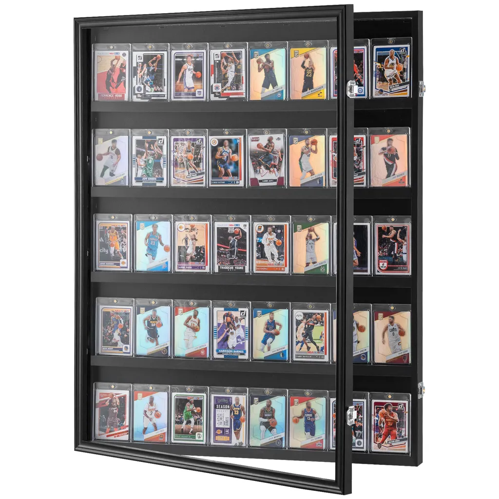 Vitrine de Cartes Sportives avec 98% Protection UV et Verre Incassable