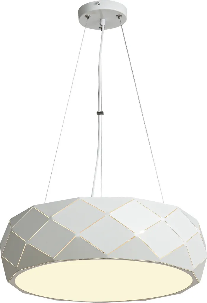 Suspension triple E27 Reus blanc mat Light Prestige en métal chic