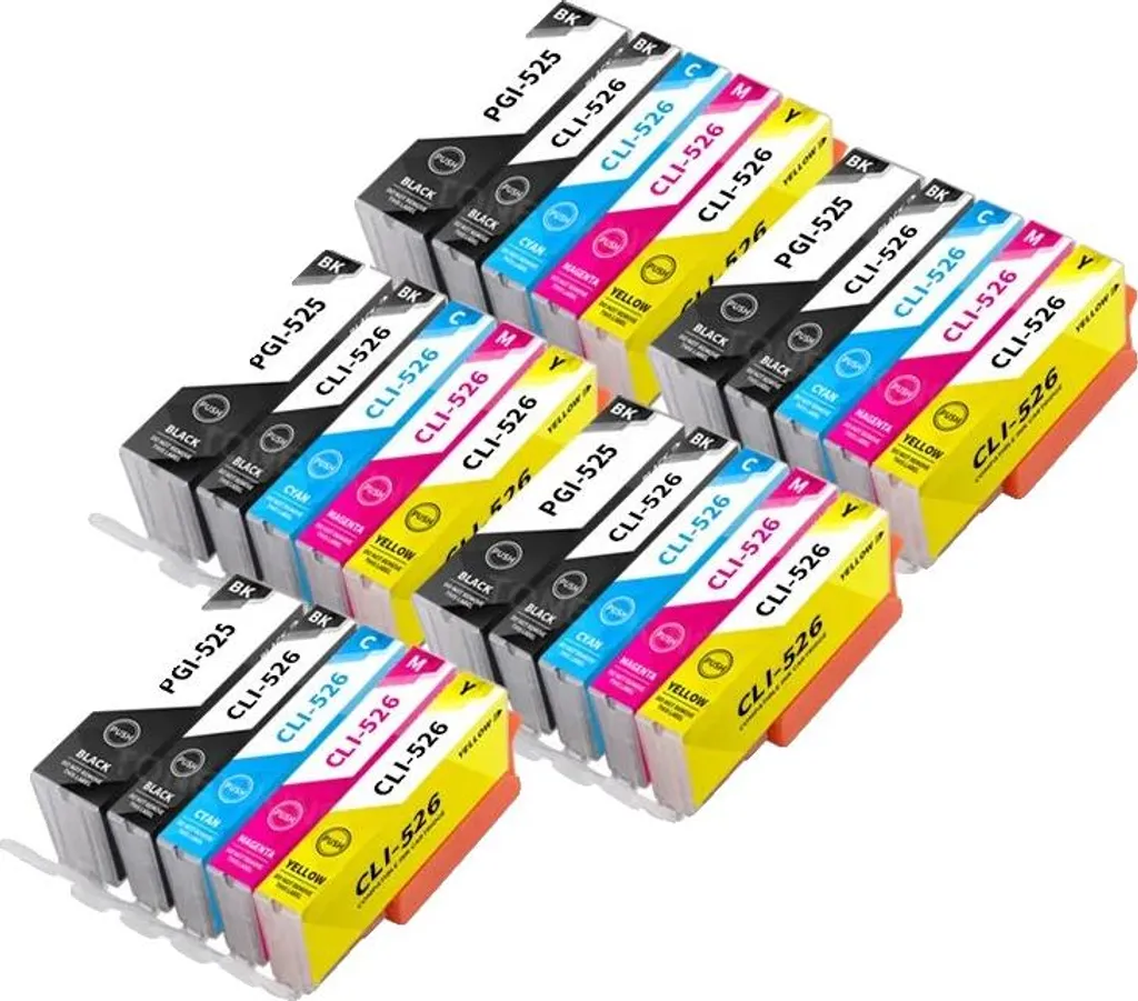 Cartouche d'encre compatible Canon haute qualité - Pack de 5 kits noirs