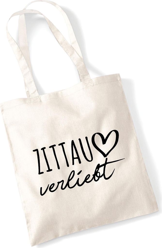 Huuraa Jutebeutel Zittau verliebt 10 Liter Natural Baumwolle Tasche Geschenkidee