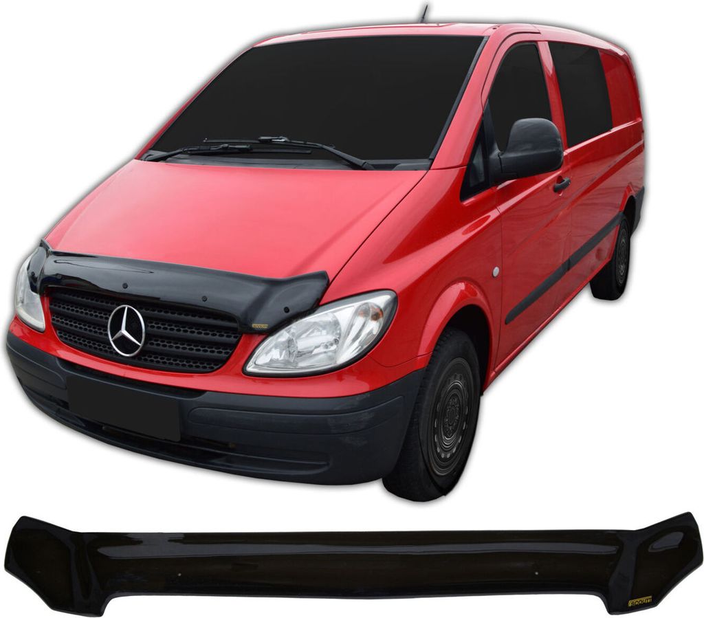 SCOUTT | Motorhaube Windabweiser Insekten Steinschlagschutz Für Mercedes Vito / Viano 2002-2014, Aerodynamisch, Einfache Montage, Getönt, Speziel...