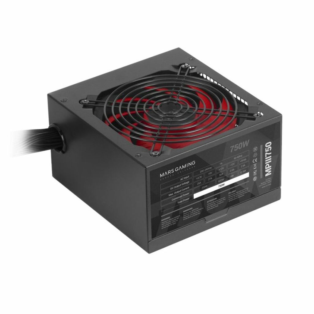 Alimentatore PC Mars Gaming MPIII750 750W ATX, 85% Efficienza, 5 Anni Garanzia, Cavi Piatti