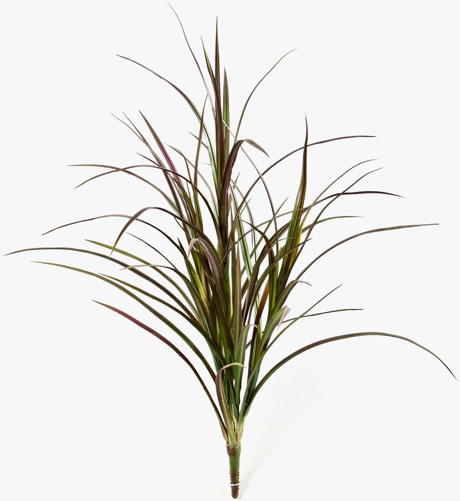 artplants.de Kunst Schilfgras HANNI auf Steckstab, grün-rot, 80cm - Kunstgras - künstlicher Grasbusch