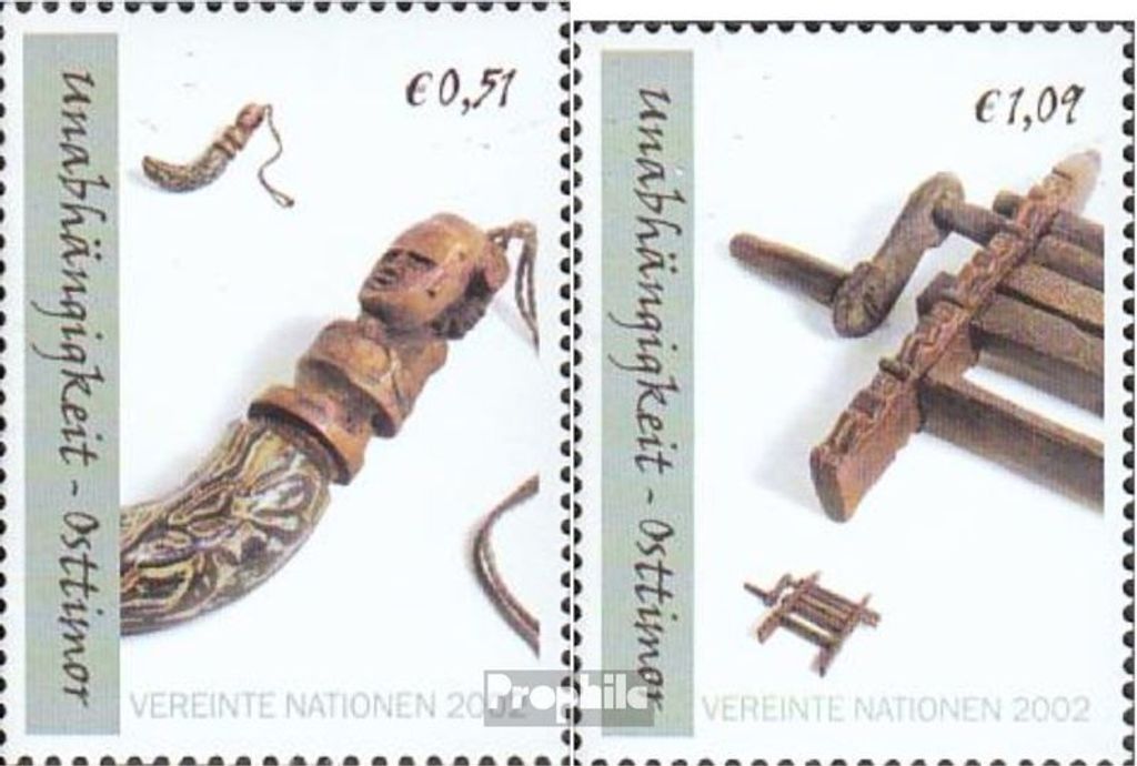 Briefmarken UNO - Wien 2002 Mi 361-362 (kompl.Ausg.) gestempelt Unabhängigkeit