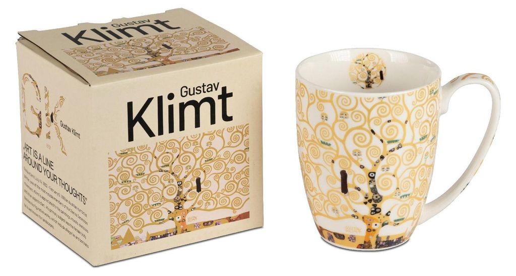 Duo | Mug en porcelaine - "Tree of Life" - 350 ml - Ecru - Image du produit 