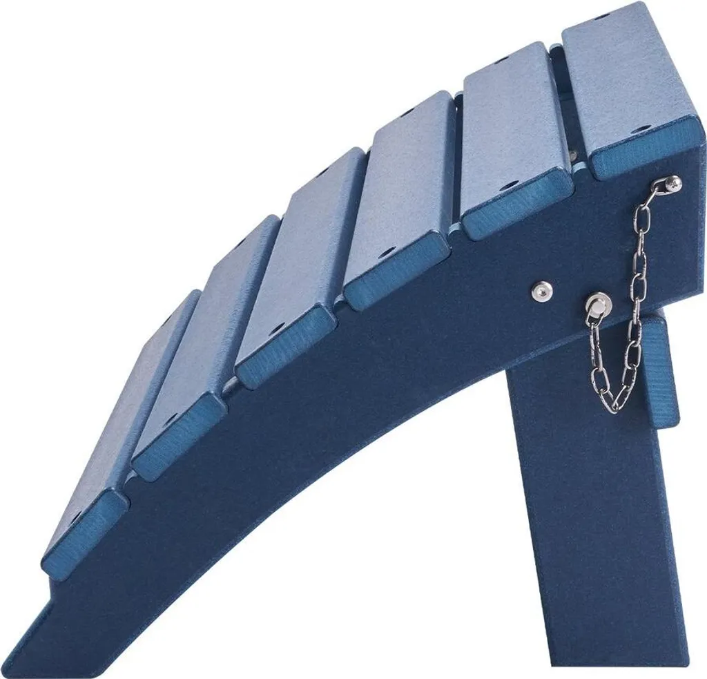 Repose-pieds Adirondack Pliant Bleu en PEHD 40x48x33 cm pour Jardin