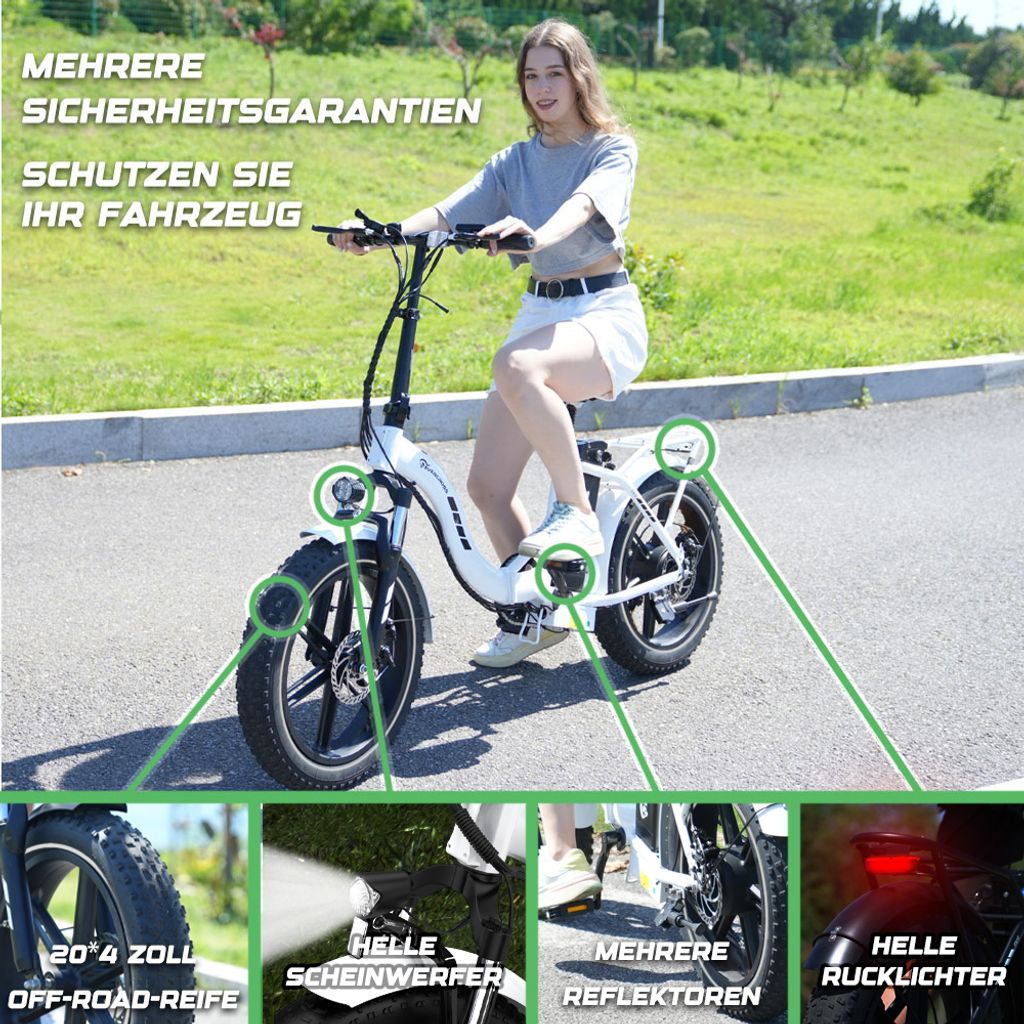Evercross E-Bike 20" 7 Gang 48V/13Ah Elektrofahrrad Produktbild 6
