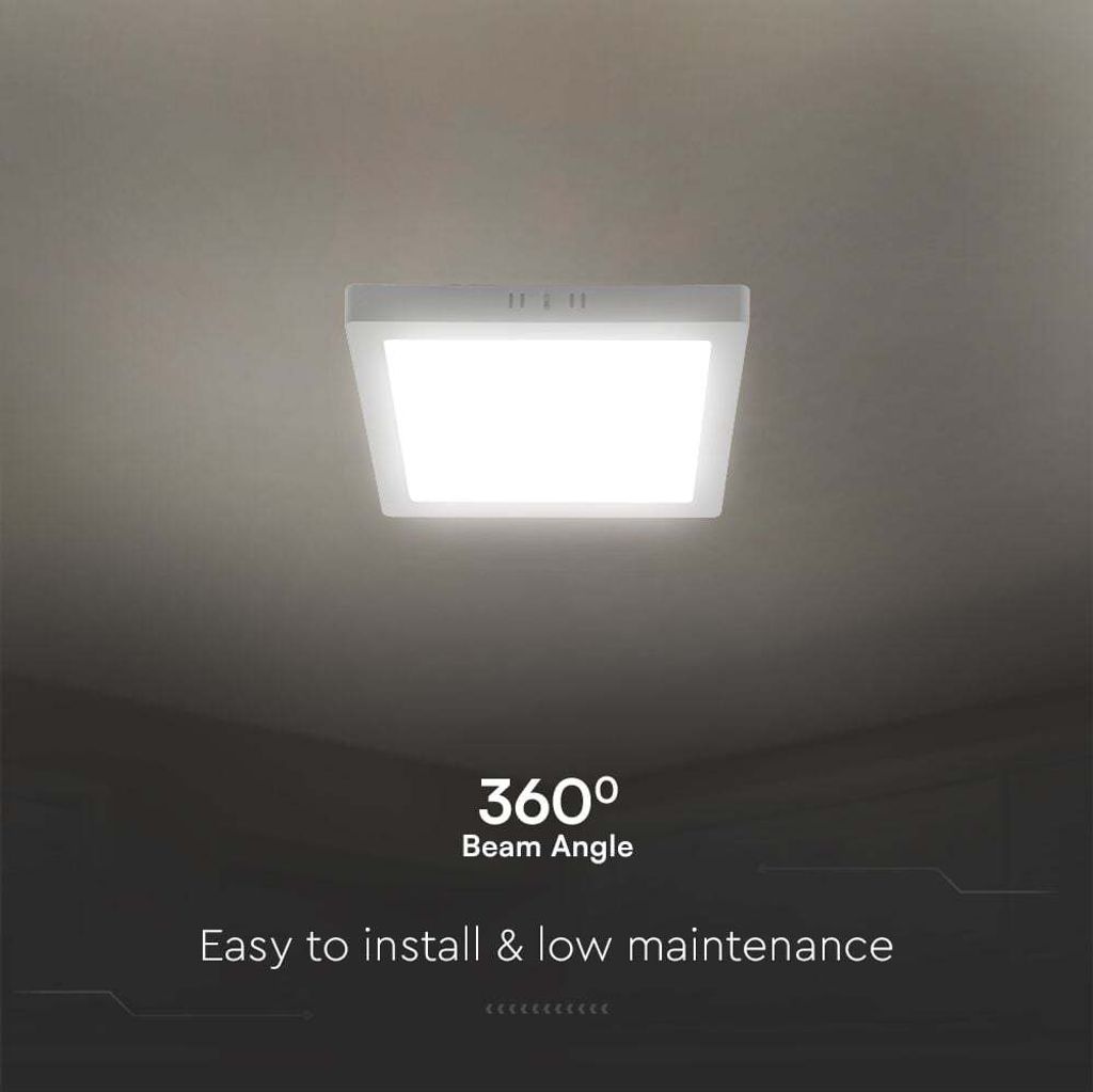 LED Solution Bílý přisazený LED panel hranatý 220 x 220mm Obrázek produktu 10
