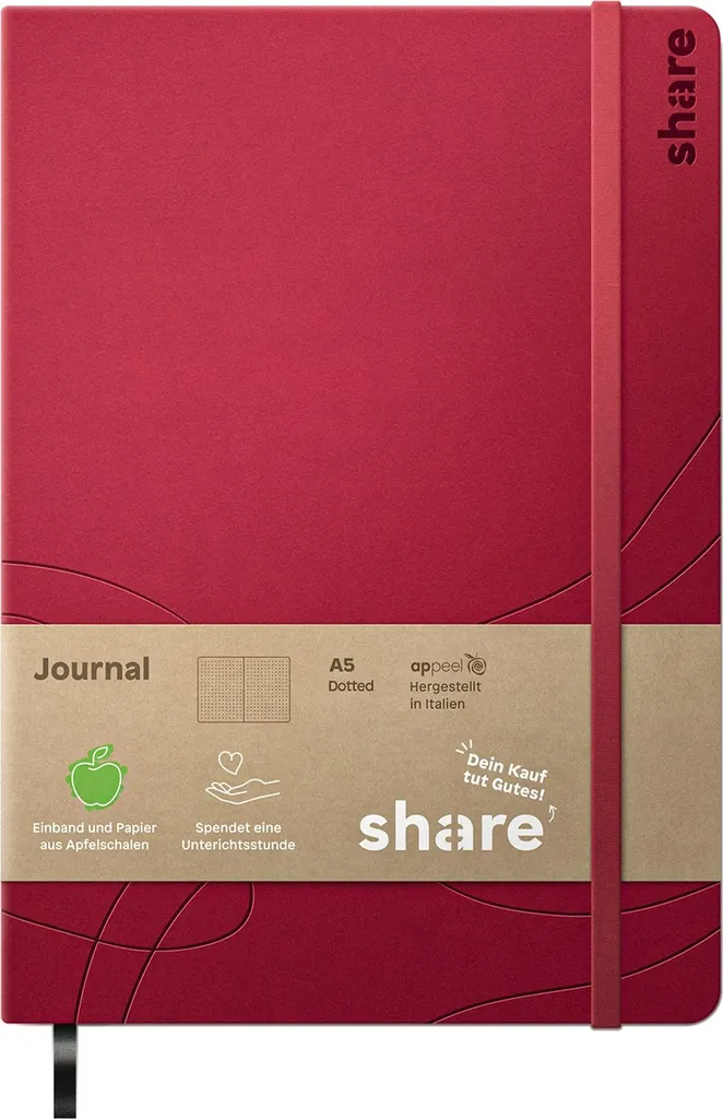 Notebook A5 Dotted Rosso Y-07-07-08: Agenda Creativa Puntinata Premium