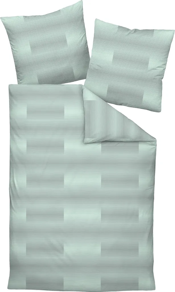 Housse de couette en satin de coton 135x200 cm Milano vert limette