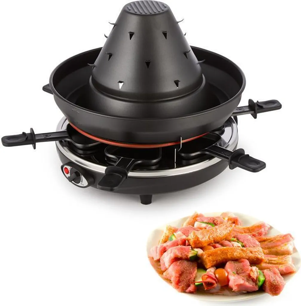 Appareil à raclette et grillades conviviales pour soirées d'hiver