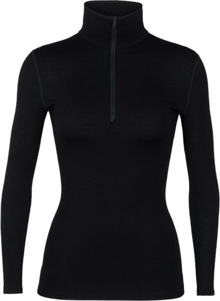 ICEBREAKER Women 260 Tech LS Half Zip BLACK L