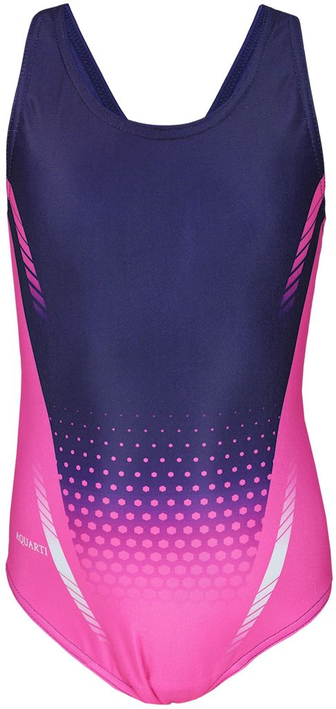 Aquarti Mädchen Badeanzug – Chlorresistenter Sport Badeanzug Mädchen mit Muscleback, Farbe: EP2274a3 Rosa , Größe: 170