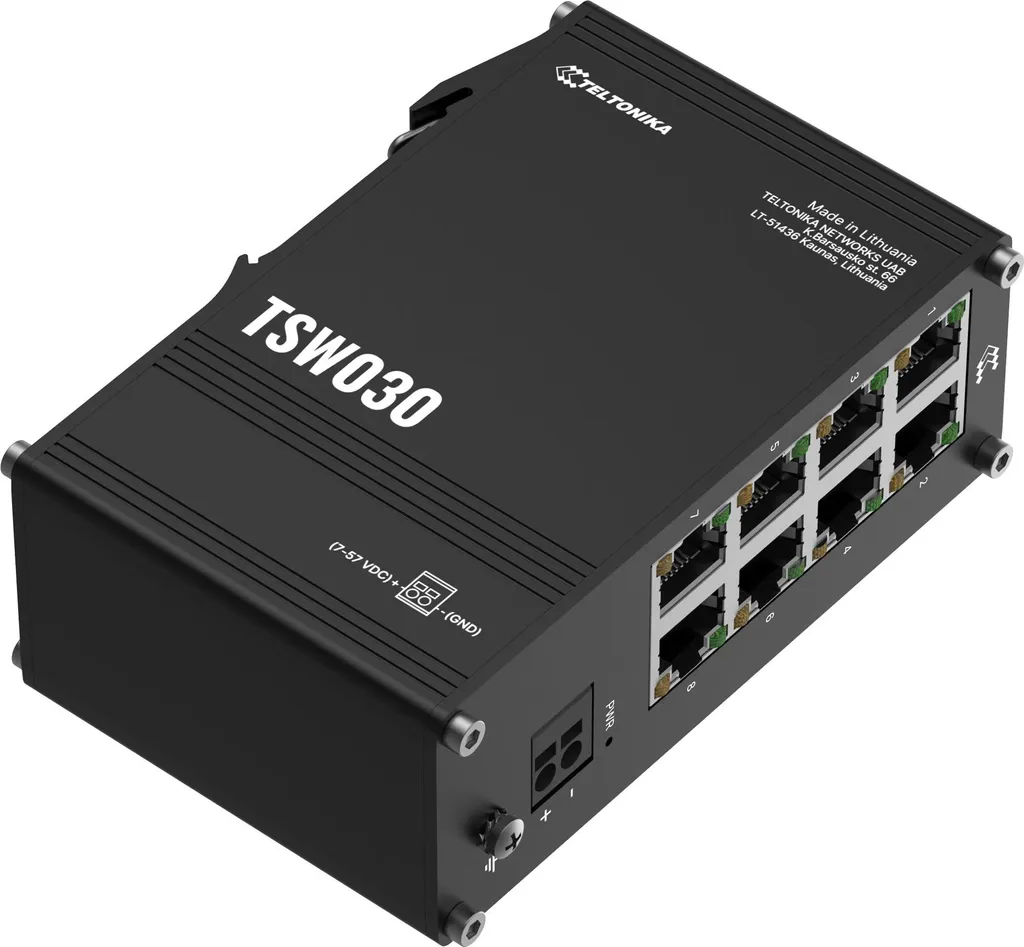 Teltonika TSW030 Ethernet Switch Industriale 8 Porte RJ45 - Prezzo Shock
