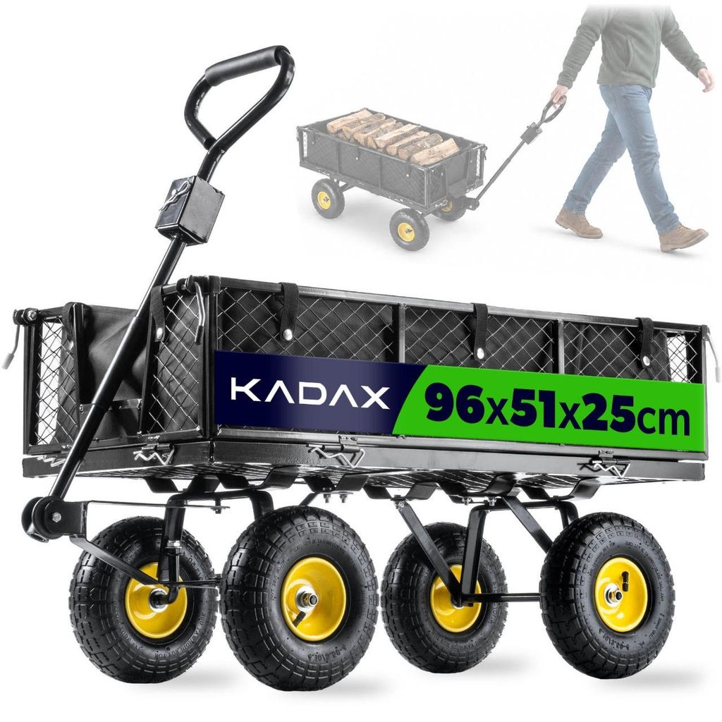 KADAX Wózek Ogrodowy Taczka Transportowy Przyczepka 300kg z Zdjęcie produktu 