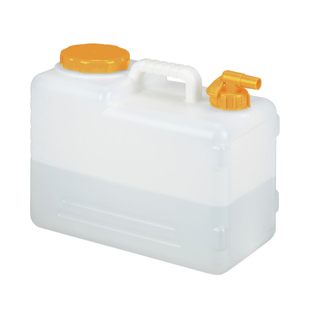 Relaxdays Wasserkanister mit Hahn, 15 Liter, Kunststoff Produktbild 