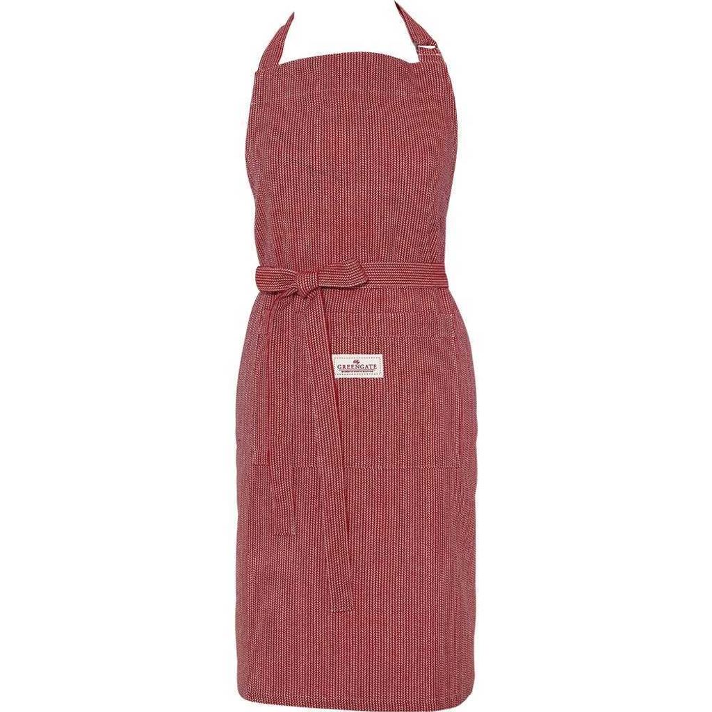 Greengate Schürze ALICIA Rot Küchenschürze Kochschürze Baumwolle