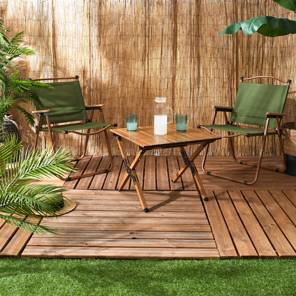 Chaise Camping Mariposa Vert - Fauteuil Pliant Léger avec Accoudoirs