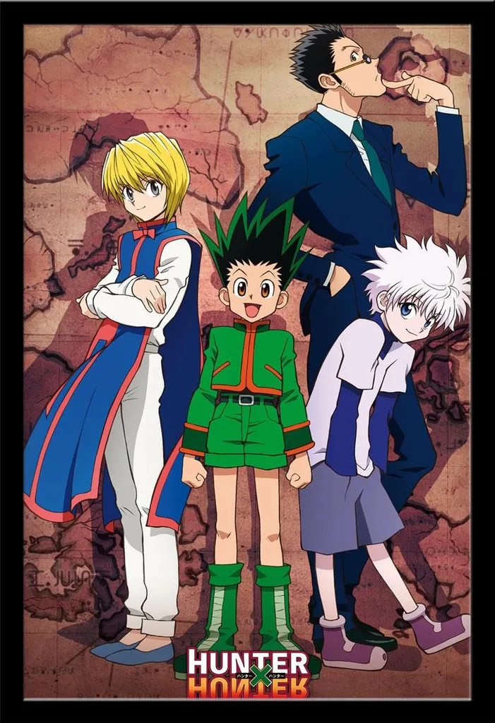 Affiche Hunter x Hunter Encadrée Shinsuke en Bois MDF et Vitre Incassable
