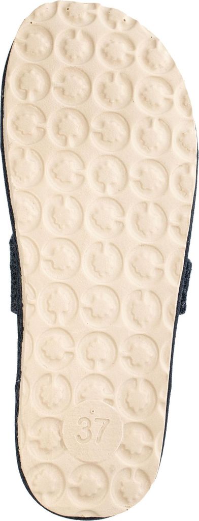 Fischer Damen Hausschuh Filz Pantoffel große Schnalle lose Einlagen 645009, Größe:39 EU, Farbe:Blau