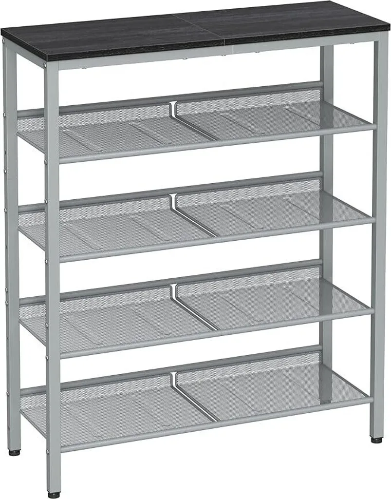 Solution Gain de Place : Étagère à Chaussures 5 Niveaux Métal Modulable