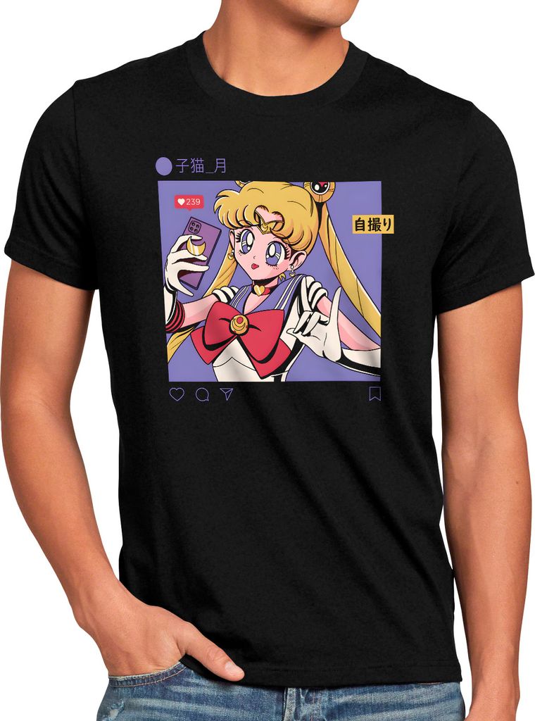 BaumwolleCloud Selfie Bunny Herren T-Shirt anime manga cosplay crystal