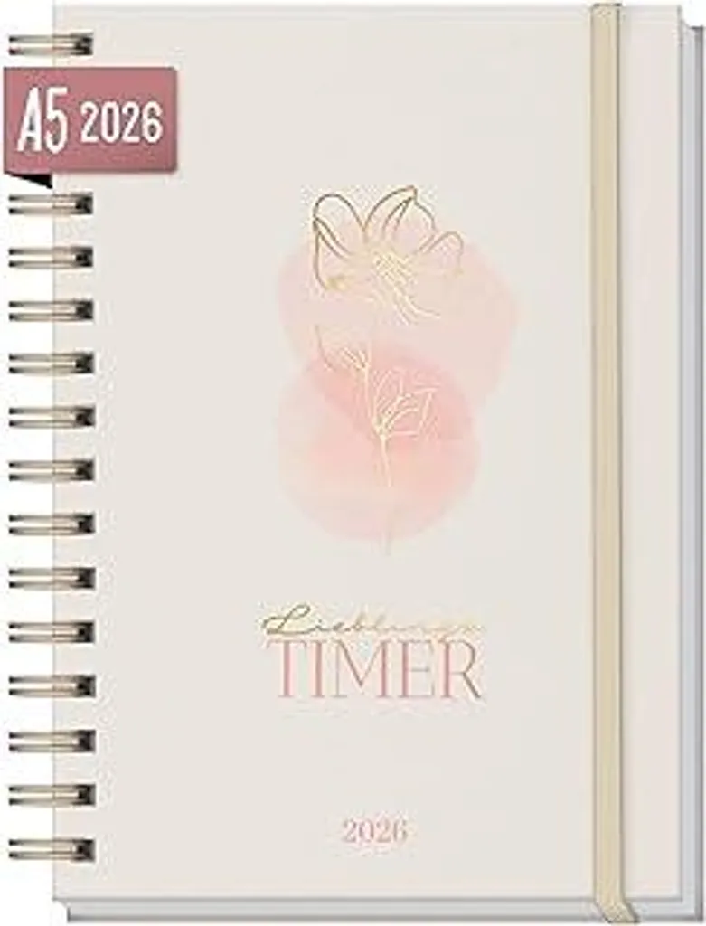 Planner 2026 Professionale Häfft Soft Flower A5 a Spirale
