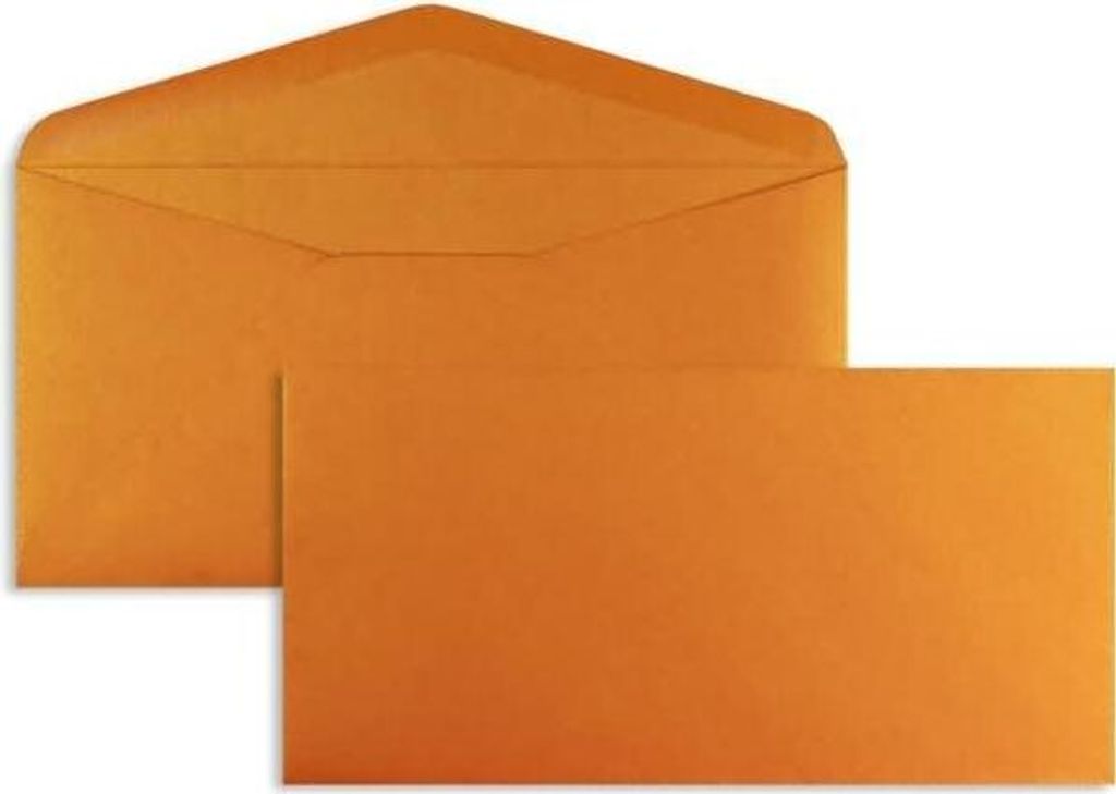 Briefumschläge DINlang 120g/qm gummiert VE=100 Stück glamour orange