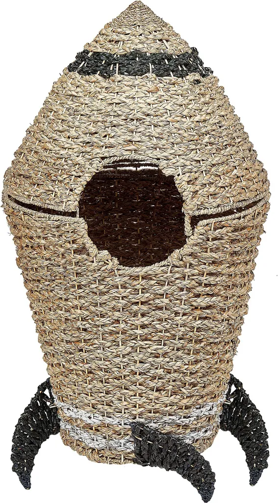 Rangement jouets enfant : Panier osier naturel tressé Rocket Beliani