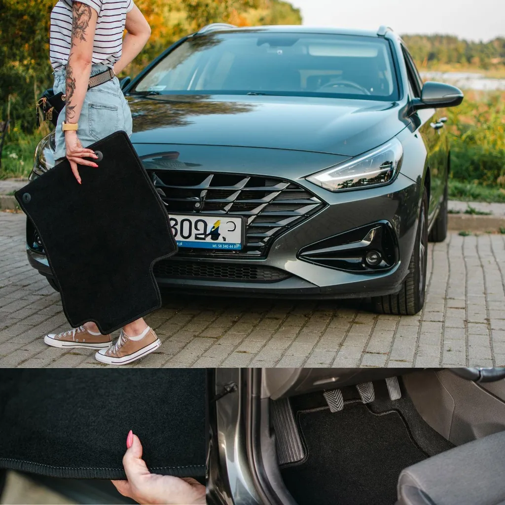 Tappetini Golf 7 Velluto Nero Set Completo 4 Pezzi - Agganci Inclusi - 11