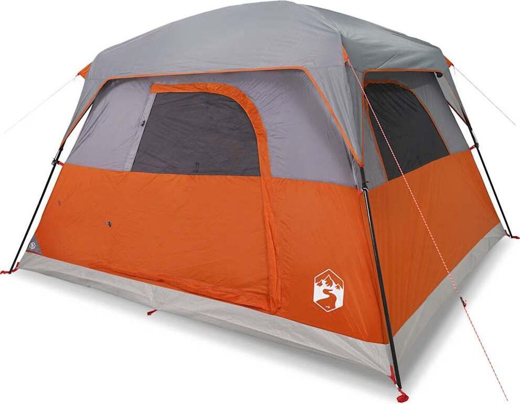 vidaXL Tenda da campeggio 4 persone Arancione Impermeabile Immagine del prodotto 