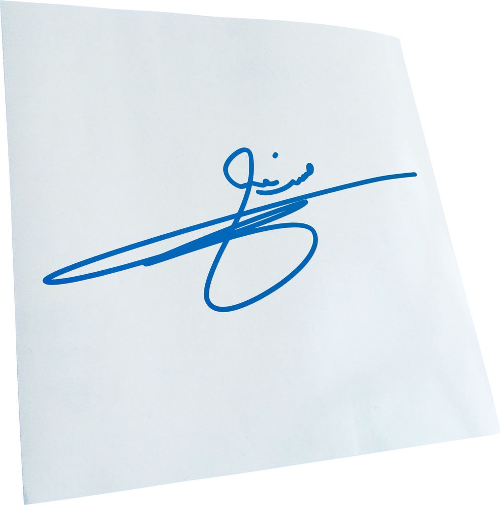 Kiwistar - Autoaufkleber - Hassan Rohani Unterschrift - Blau - 30x12cm - Aufkleber für Auto, Laptop, Fahrrad, LKW, Motorrad Mehrfarbig JDM Decal R...