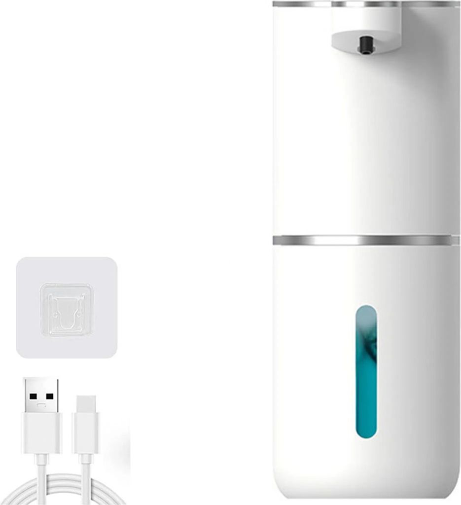 Seifenspender Automatischer Wandmontage Schaumseifenspender Elektrischer - Seifenspender Set USB-Aufladung mit Sensor Infrarot Bewegungssensor