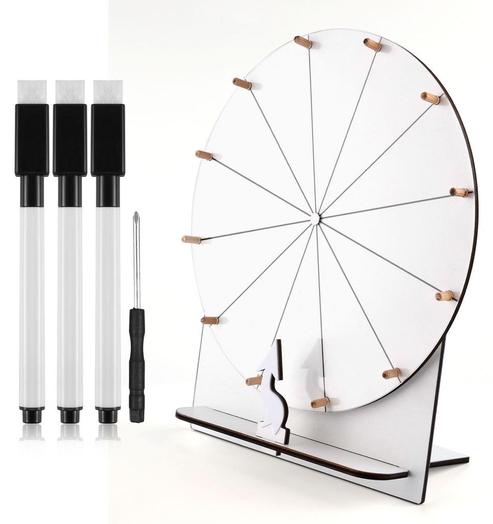 Omgoods- Prijzenwiel Houten 33cm - Draaiende Prijzenschijf Productafbeelding 