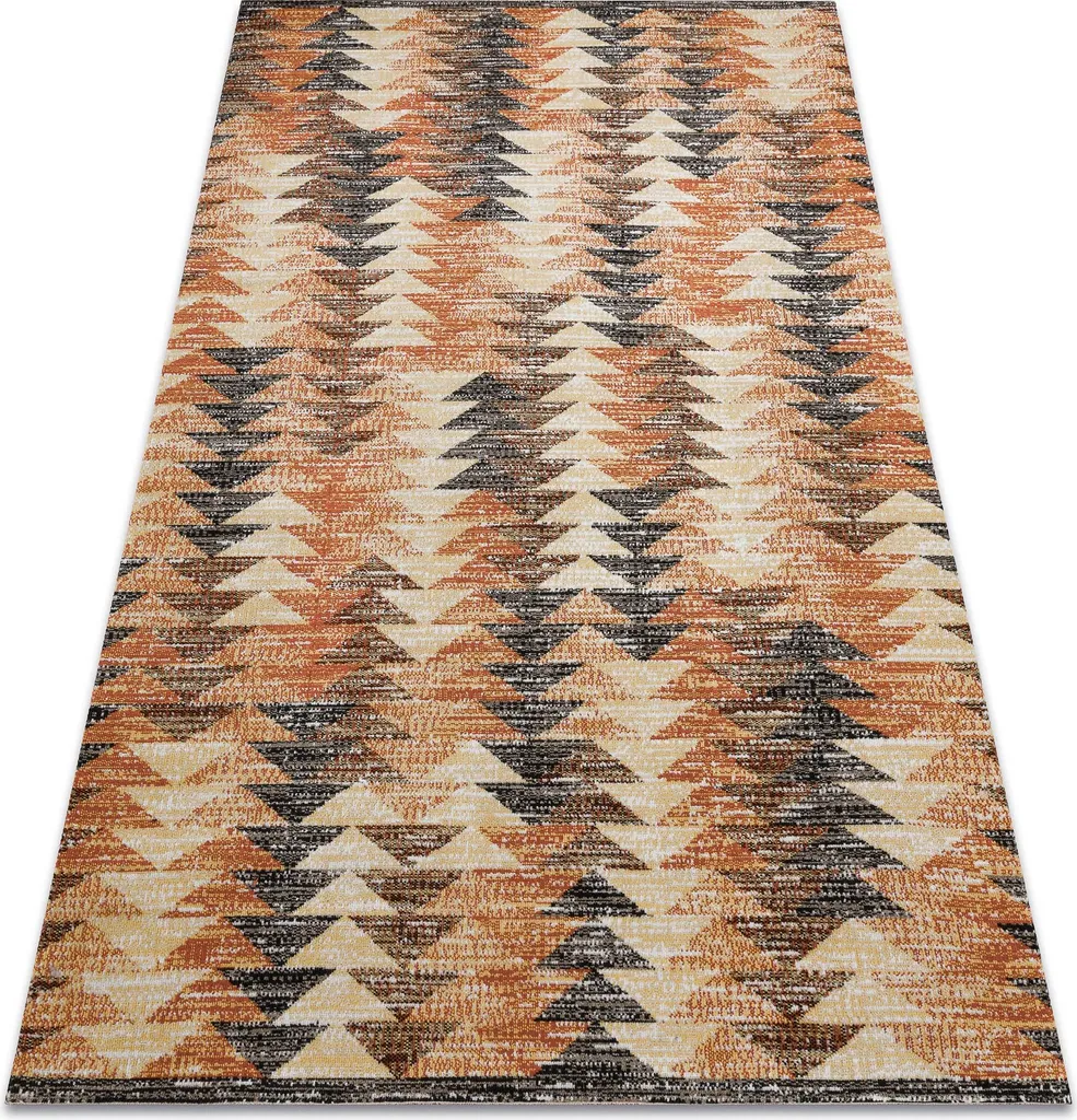 Tapis Extérieur 3D Orange MUNDO D5781 Résistant et Lavable 200x290