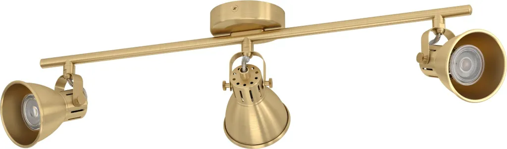 Eglo 900172 SERAS Plafonnier LED GU10 3 Spots 3x3W Laiton Brossé Or