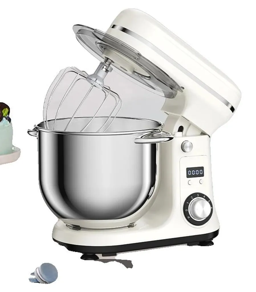 Blender sur socle blanc 1200W à 6 vitesses avec bol en verre robuste
