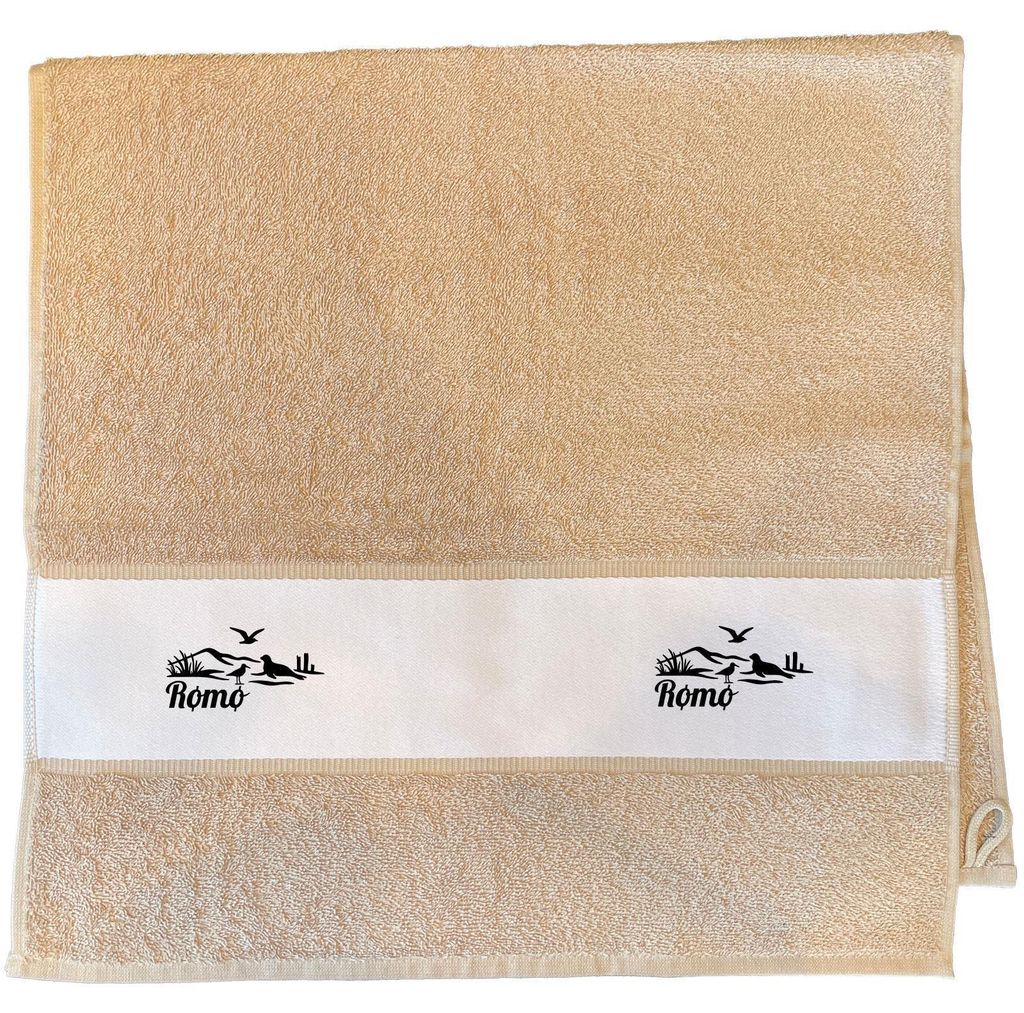 Huuraa Handtuch Rømø Dänemark 50x100cm Sand Baumwolle Handtuch Geschenkidee