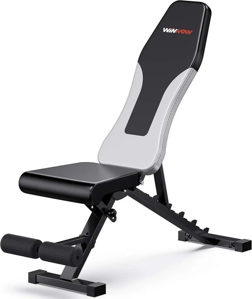 Banc de fitness pliable réglable pour entraînement complet corps Noir