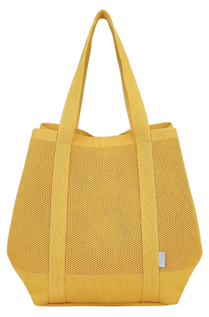 Sac à épaule jaune léger et spacieux avec fermeture sécurisée