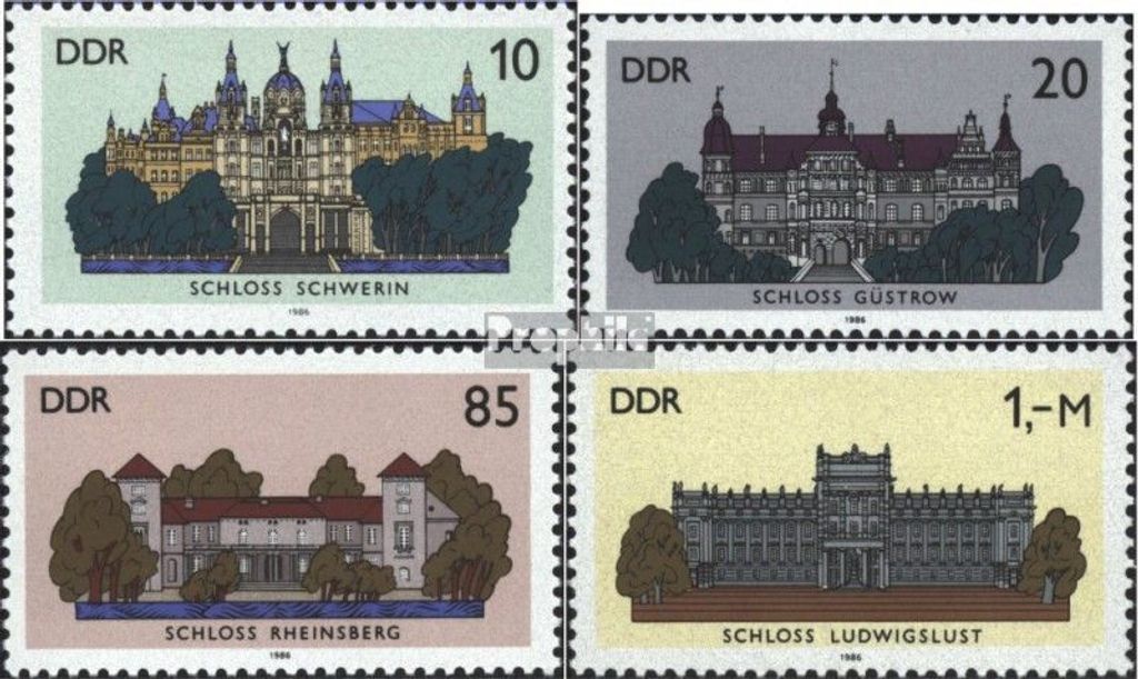 Briefmarken DDR 1986 Mi 3032-3035 (kompl.Ausgabe) postfrisch Schlösser