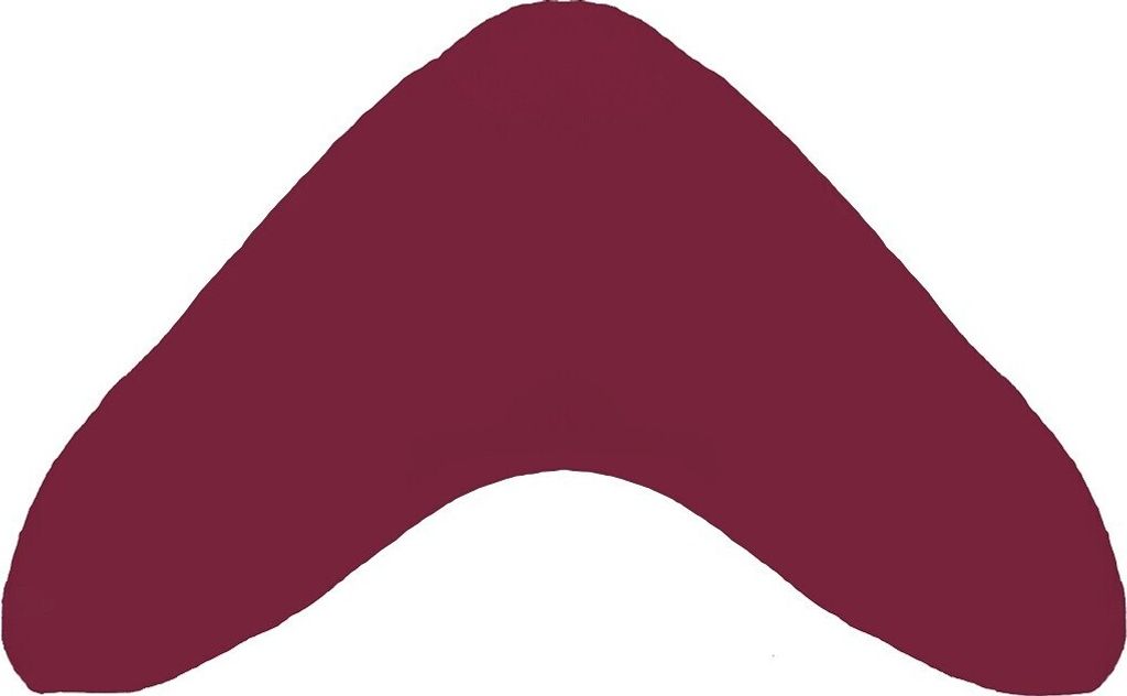 Bezug Bumerangkissen Wasserbett : Farbe - Burgund Produktbild 
