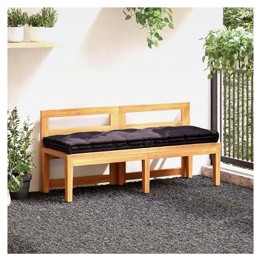 Palettenkissen Baumwolle 120x40x7 cm Anthrazit für Gartenbank und Palettensofa