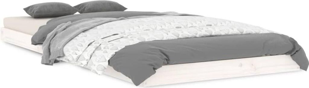 vidaXL Postel z masivu bílá 90x200 cm Borovice Obrázek produktu 