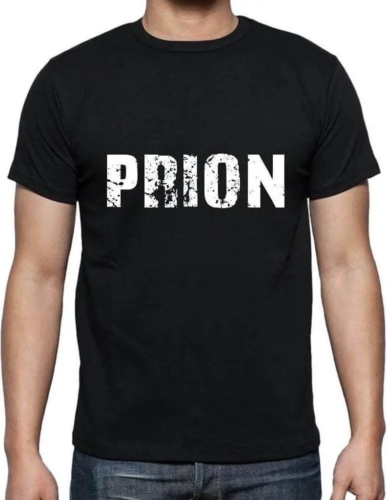 Herren Grafik T-Shirt Prion Öko-Verantwortlich Vintage Jahrgang Kurzarm Lustige Druck Geburtstag Geschenk Mann