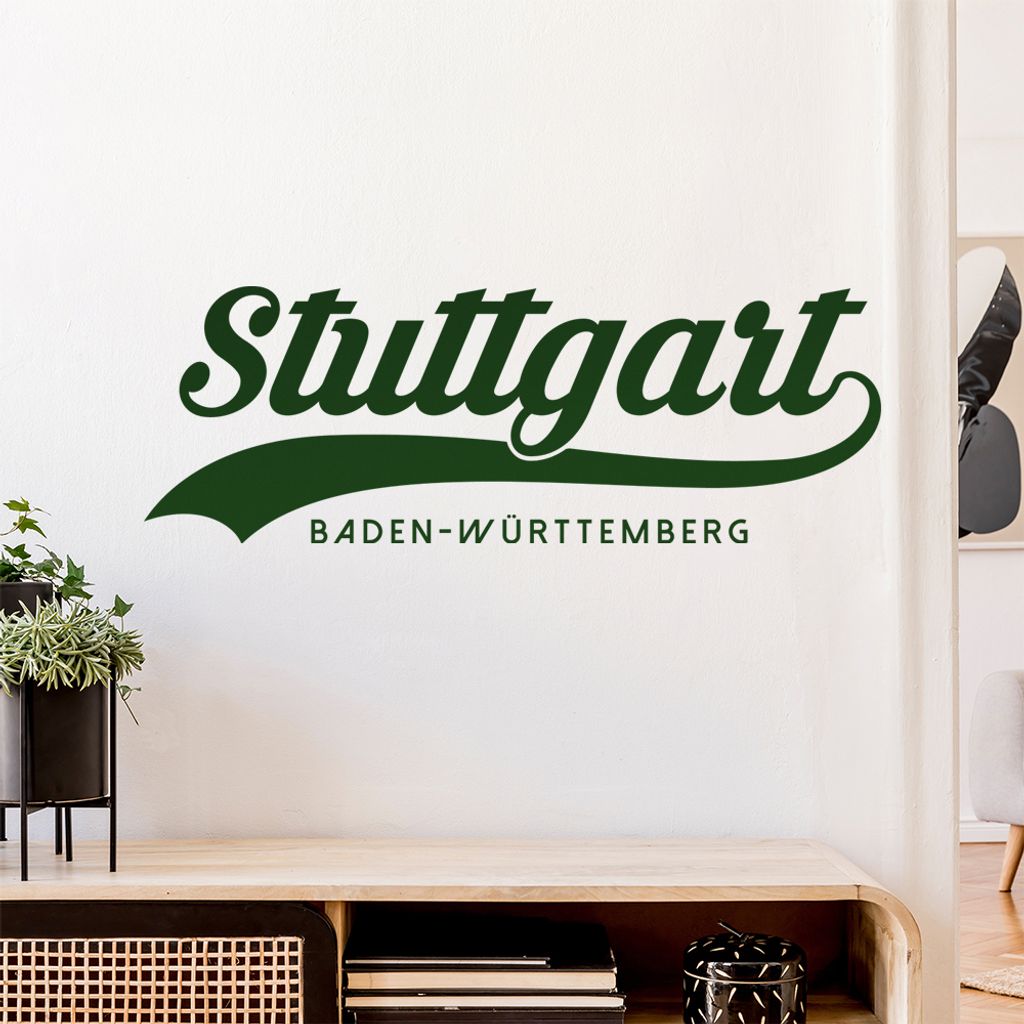Stuttgart Baden-Württemberg Wandtattoo Wandaufkleber Wall Sticker - Dekoration, Küche, Wohnzimmer, Schlafzimmer, Badezimmer
