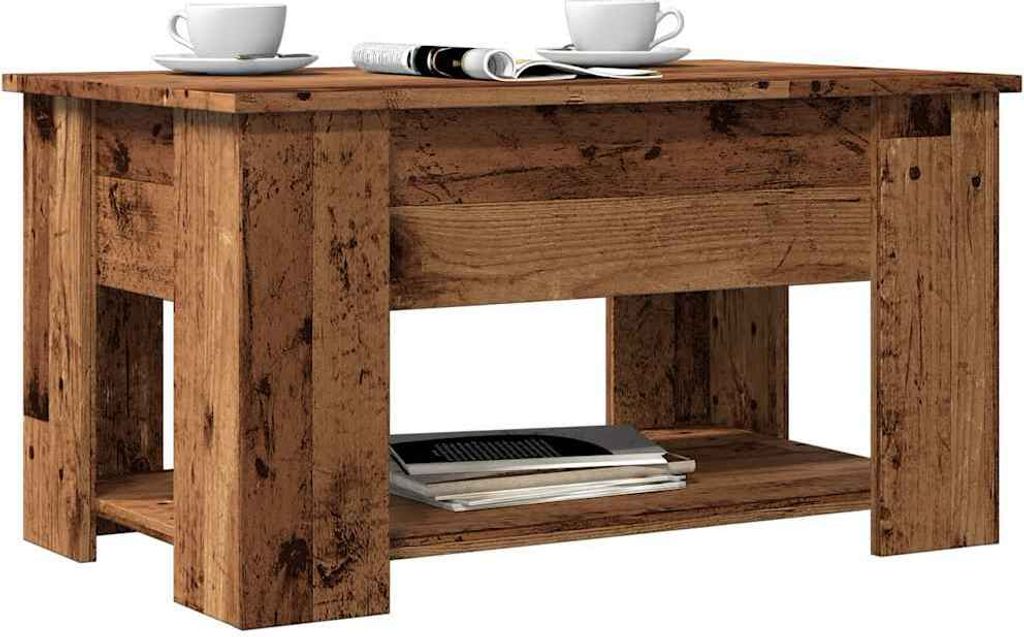 Maison Exclusive - Table basse aspect bois ancien 79x49x41 Image du produit 